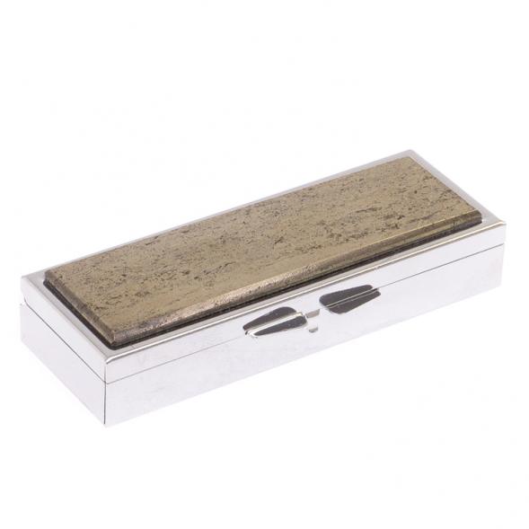 Таблетница на 3 отделения камень пирит цвет серебро 126156