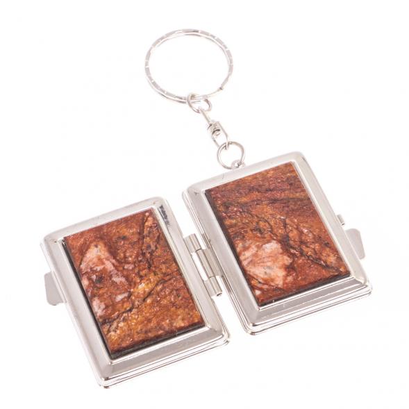 Складное зеркало брелок авантюрин прямоугольное 126622