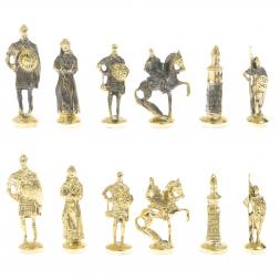 Шахматы настольные &amp;quot;Русские&amp;quot; бронза камень лемезит 40х40 см