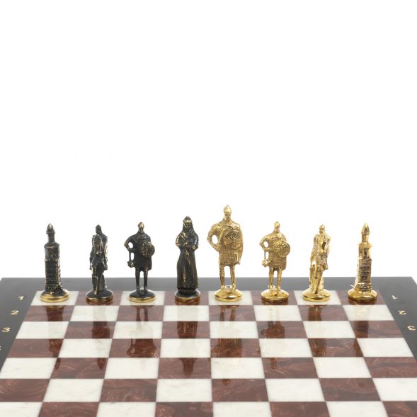 Шахматы &amp;quot;Русские&amp;quot; бронза доска 40х40 лемезит мрамор 127555