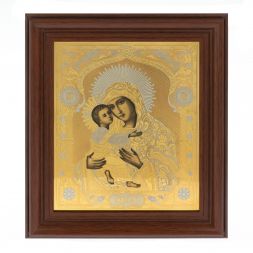 Икона &amp;quot;Владимирская Божья Матерь&amp;quot; 31,5х27,5х2 см Златоуст