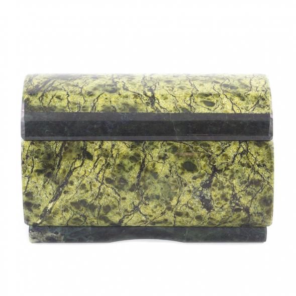 Шкатулка из камня змеевик 10х6х5,5 см 119768