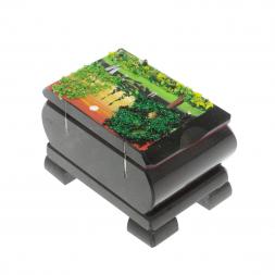 Шкатулка с расписной крышкой &amp;quot;Лето&amp;quot; 10х8х7 см