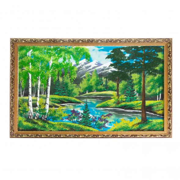 Картина &amp;quot;Лето&amp;quot; багет 56х86см, рисунок каменная крошка 122836