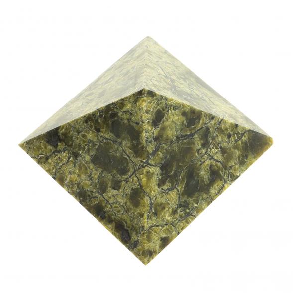 Пирамида 2,5х2,5х2,5 см камень змеевик 113723