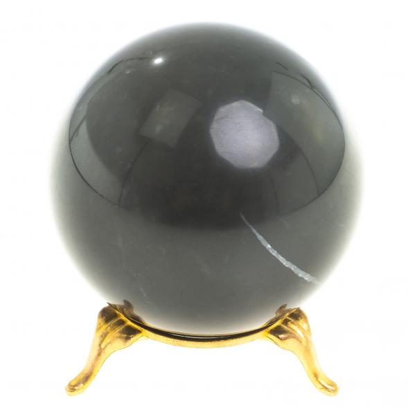 Шар из черного мрамора 7,5 см 123589