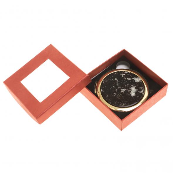 Зеркало круглое с накладкой из флогопита цвет золото 124207