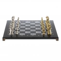 Шахматы турнирные &amp;quot;Стаунтон&amp;quot; доска 40х40 см серый мрамор