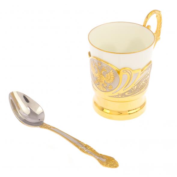 Кофейная чашка &amp;quot;Герб РФ&amp;quot; 80 мл Златоуст 126237