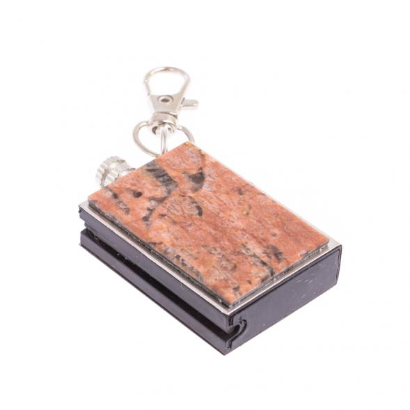 Брелок огниво &amp;quot;Вечная спичка&amp;quot; с накладкой из камня пегматит 2,8х1,3х5 см 126696