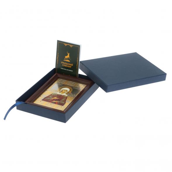 Икона гравюра &amp;quot;Ксения Петербуржская&amp;quot; багет 12,5х17,5х1 см Златоуст 128020