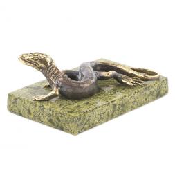 Статуэтка &amp;quot;Варан средний&amp;quot; бронза змеевик