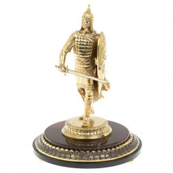 Cтатуэтка "Александр Невский" из бронзы и яшмы