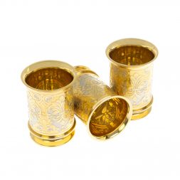 Икорница с тремя стопками &amp;quot;Три кита&amp;quot; нефрит