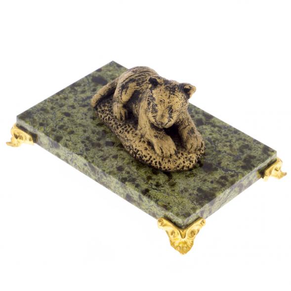 Сувенир фигурка &amp;quot;Тигрёнок на камне&amp;quot; на подставке из камня 122248