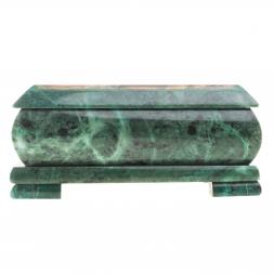 Шкатулка с иллюстрацией &amp;quot;Семейство львов&amp;quot; камень змеевик 17,5х9,5х7,5 см