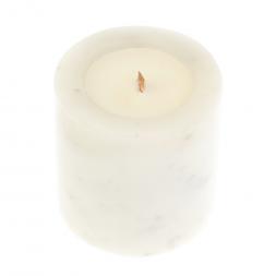 Свеча ароматическая из белого мрамора &amp;quot;Тыквенно-карамельный хруст&amp;quot;