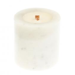 Свеча ароматическая из белого мрамора &amp;quot;Тыквенно-карамельный хруст&amp;quot;