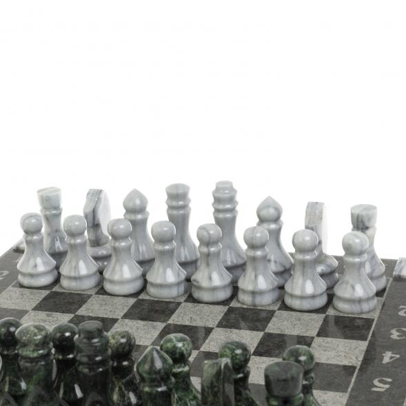 Шахматы &amp;quot;Турнирные&amp;quot; доска 41х41 см серый мрамор, змеевик 127236