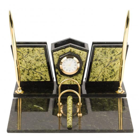 Настольный канцелярский набор &amp;quot;Стандарт&amp;quot; камень змеевик 118110