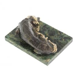 Статуэтка &amp;quot;Собака охотничья&amp;quot; из бронзы и змеевика