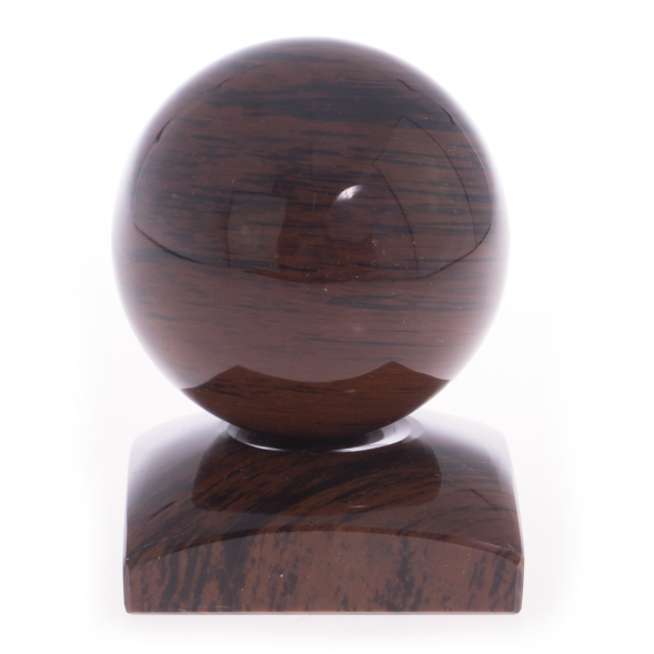 Шар на подставке из обсидиана коричневого 6 см 121989