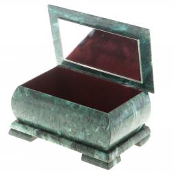 Шкатулка &amp;quot;Хозяйка медной горы&amp;quot; змеевик 20х12,5х10,3 см