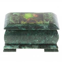 Шкатулка &amp;quot;Хозяйка медной горы&amp;quot; змеевик 20х12,5х10,3 см