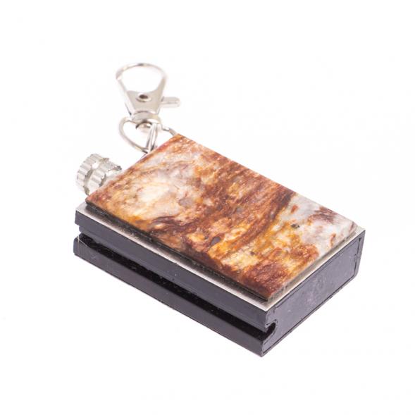 Брелок огниво &amp;quot;Вечная спичка&amp;quot; с накладкой из камня авантюрин 2,8х1,3х5 см 126697