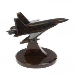 Сувенир &amp;quot;Самолет СУ - 30 у&amp;quot; из коричнево-серого обсидиана