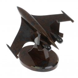 Сувенир &amp;quot;Самолет СУ - 30 у&amp;quot; из коричнево-серого обсидиана