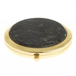 Зеркало круглое из камня мусковит цвет золото