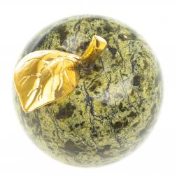 Сувенир &amp;quot;Яблоко&amp;quot; среднее камень змеевик 6х6,5 см