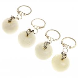 Брелок &amp;quot;Яблоко&amp;quot; оникс белый