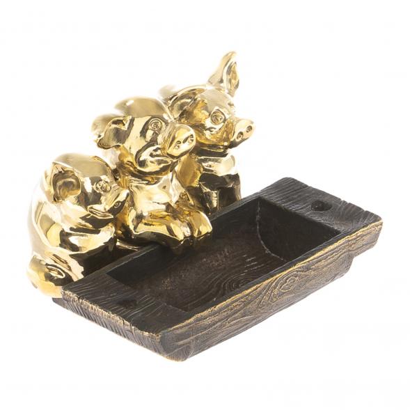 Пепельница из бронзы &amp;quot;Три поросенка&amp;quot; 124356