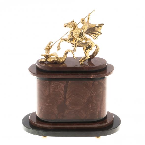 Часы &amp;quot;Георгий Победоносец&amp;quot; бронза лемезит 124592