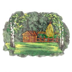 Магнит &amp;quot;Летний пейзаж&amp;quot; камень змеевик