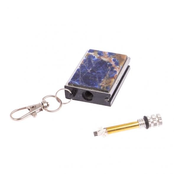 Брелок огниво &amp;quot;Вечная спичка&amp;quot; с накладкой из камня содалит 2,8х1,3х5 см 126698