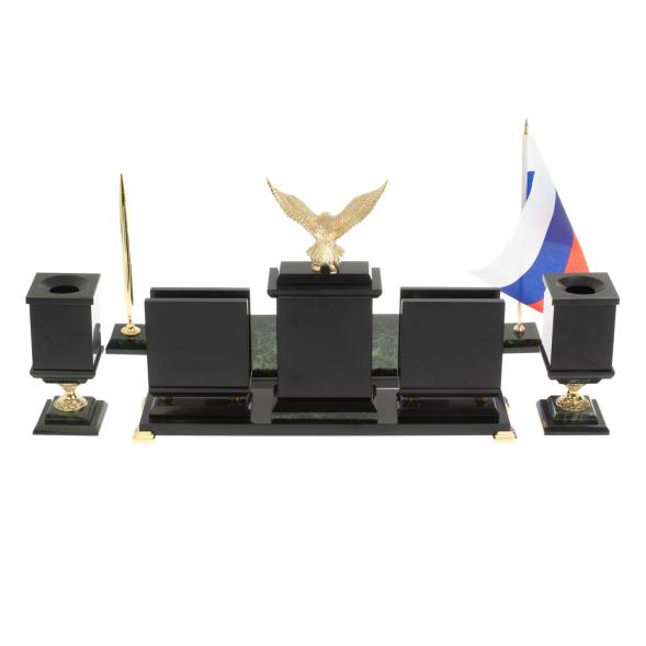 Письменный прибор &amp;quot;Орёл&amp;quot; из нефрита на ножках 127238