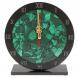 Настольные часы &amp;quot;Мозаика&amp;quot; из малахита и долерита 26х24х9 см 129664