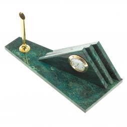 Визитница настольная &amp;quot;Горки&amp;quot; змеевик