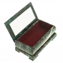 Шкатулка с иллюстрацией &amp;quot;Я тебя люблю&amp;quot; камень змеевик 17,5х9,5х7,5 см