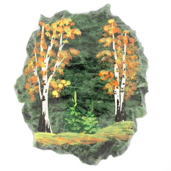 Магнит &amp;quot;Осенний пейзаж&amp;quot; камень змеевик 116267