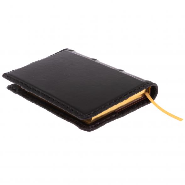 Ежедневник &amp;quot;Лев&amp;quot; А6 обложка из черной кожи кожи Златоуст 126467