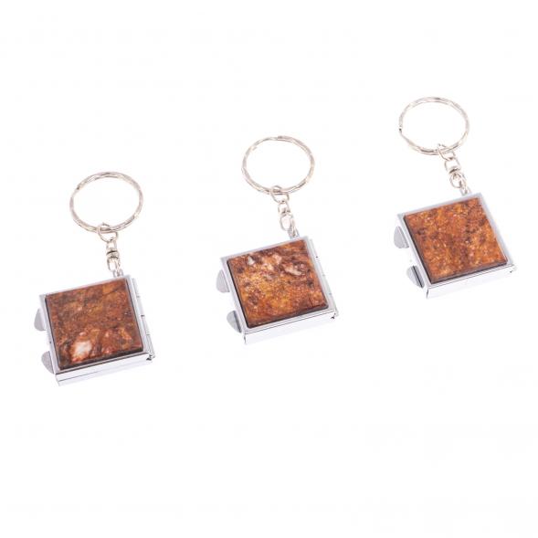 Складное зеркало брелок авантюрин квадратное 126625