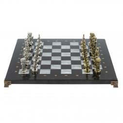 Шахматы &amp;quot;Рыцари&amp;quot; доска 36х36 см / серый мрамор