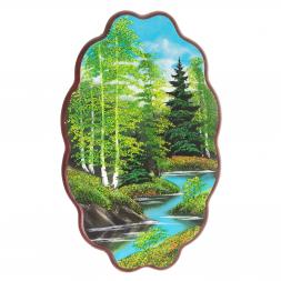 Панно с рисунком из камня &amp;quot;Летний пейзаж&amp;quot; 45х29 см