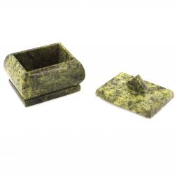 Шкатулка из змеевика 6,8х5х6,3 см