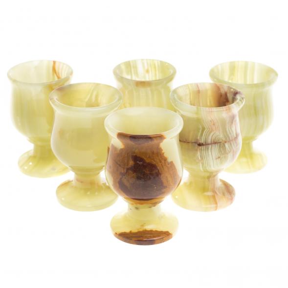 Набор рюмок из оникса 4х6 см 20 мл (1,5х2,5) 6 шт в коробке 123949