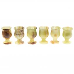 Набор рюмок из оникса 4х6 см 20 мл (1,5х2,5) 6 шт в коробке